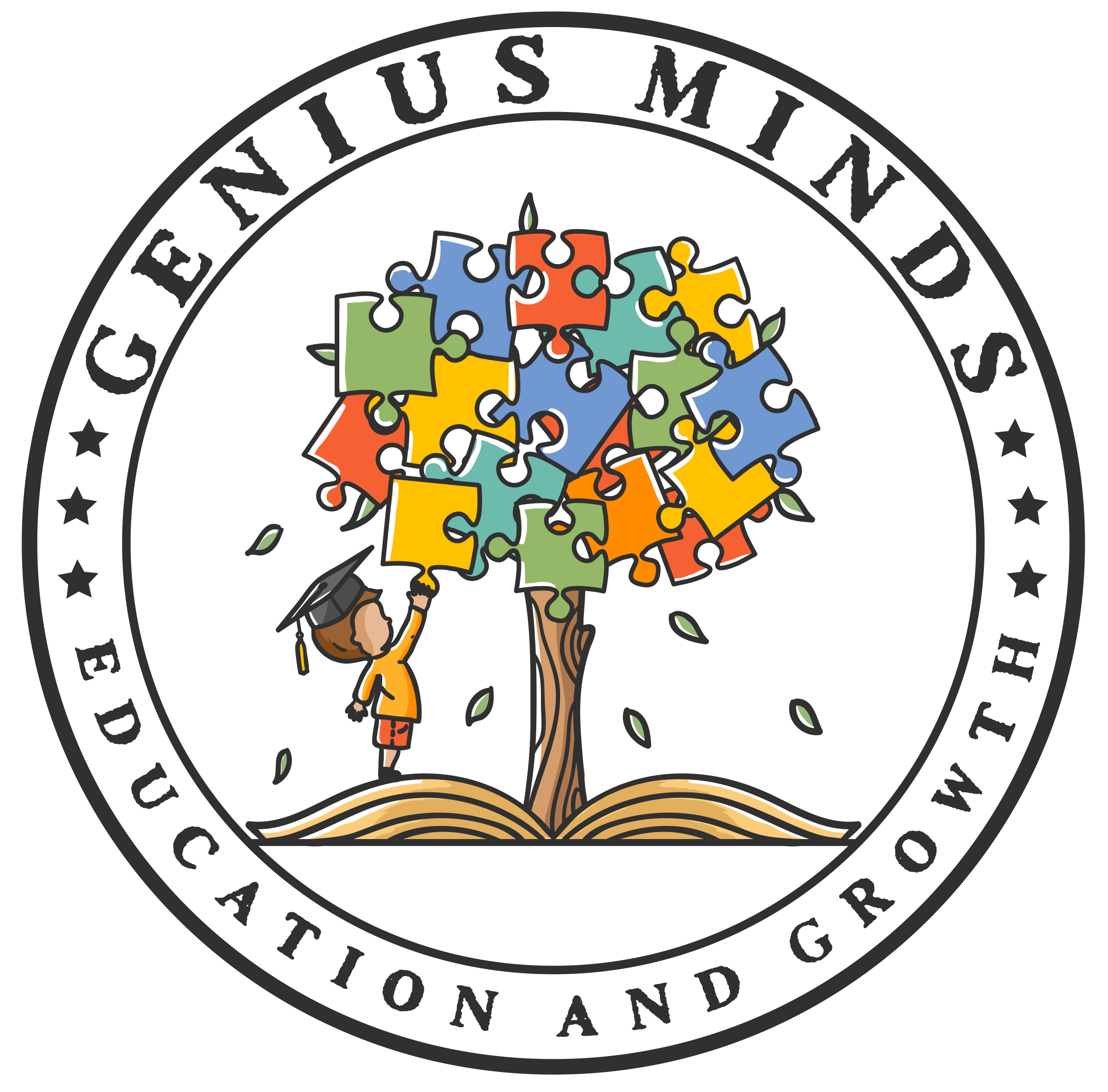 Genius Minds - Education and groth - logo